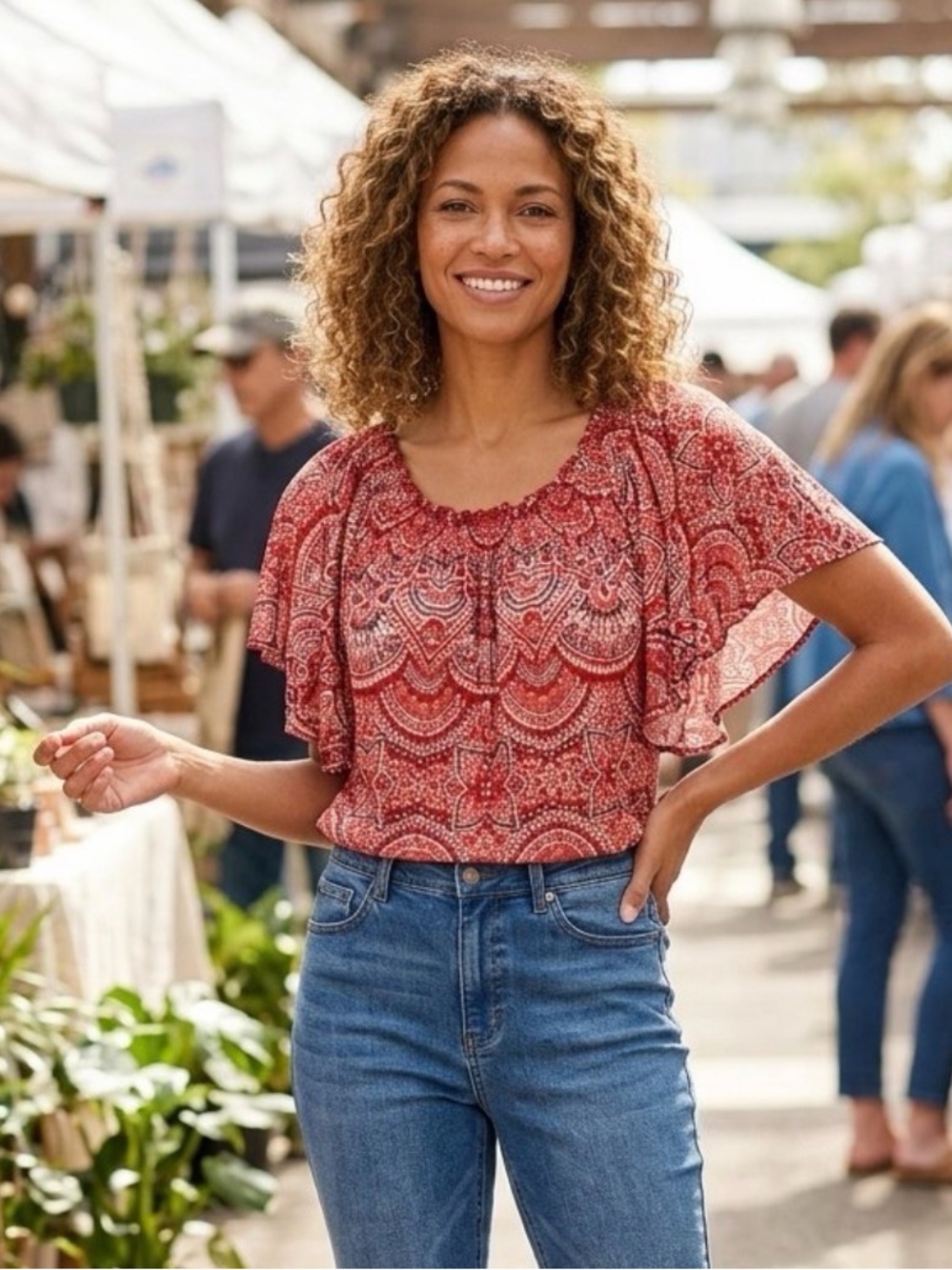 IZ Byer California Flutter Top
